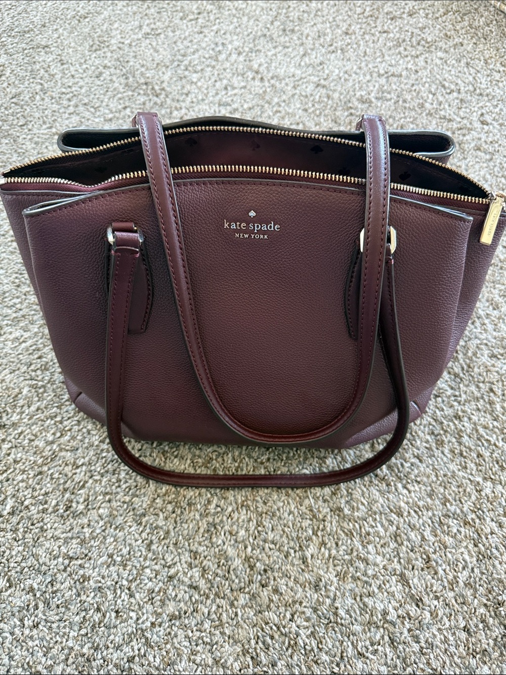 kate spade Plum (Deep Berry) Pebbled Leather Tote